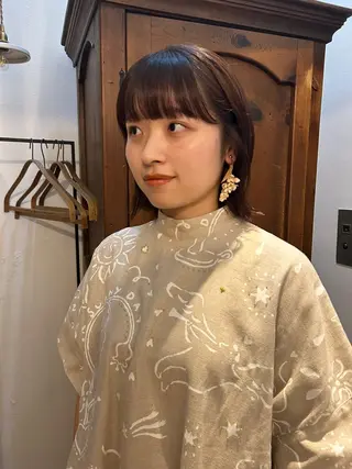 ミディアム ブラウンカラー 🦔🪷なりたりみのヘアスタイル