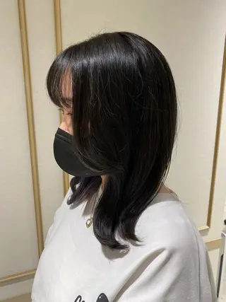 セミロング 芝田 望優のヘアスタイル
