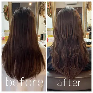 セミロング カラー 英語ok sohee ソヒ 305号室のヘアスタイル