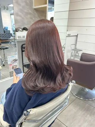 セミロング レイヤー/艶髪カラー 森本くるみのヘアスタイル