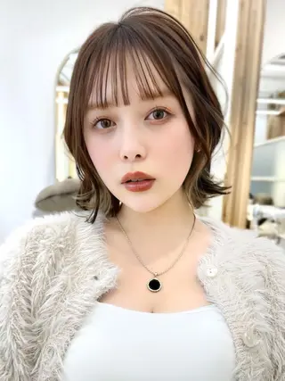 ミディアム カラー パーマ ヘアアレンジ レイヤーカット/ボブ /縮毛矯正✨大輝のヘアスタイル