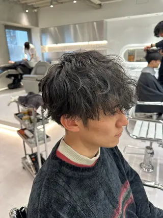 ショート パーマ メンズ ASUKA/メンズ パーマ特化/千歳烏山のヘアスタイル