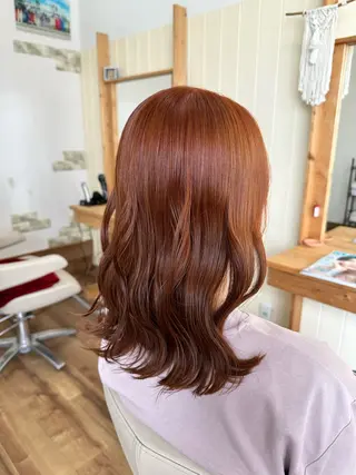 ミディアム カラー Agu hair 木間のヘアスタイル