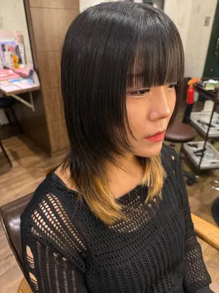 セミロング 片岡 真之助のヘアスタイル