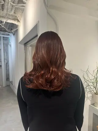 セミロング 新宿/顔周りカット +レイヤー＝しずく♩のヘアスタイル