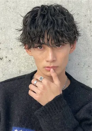 ショート メンズパーマ熊谷 フェザー/SOTAのヘアスタイル