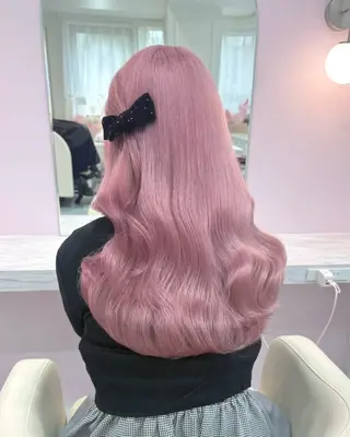 ロング カラー 表参道/ハイトーン/ ブリーチ/みずは🎀のヘアスタイル