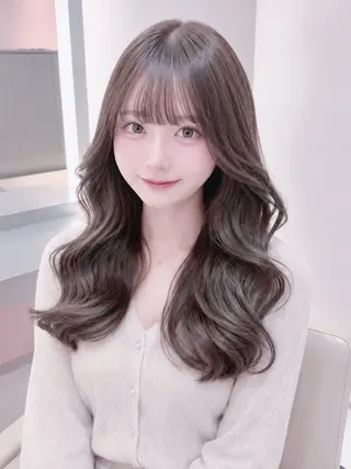 セミロング ♡mao♡／顔周り ／透明感カラー🎀のマツエク・マツパデザイン