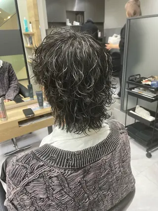 ミディアム パーマ メンズ 🌻メンズカット 落合諒🌻のヘアスタイル