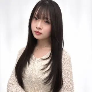 ロング 横浜|韓国レイヤー| 暖色カラー|まなとのヘアスタイル