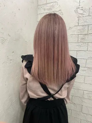 ロング カラー グレージュ達人/赤み 消し/ブリーチ/岩崎のヘアスタイル