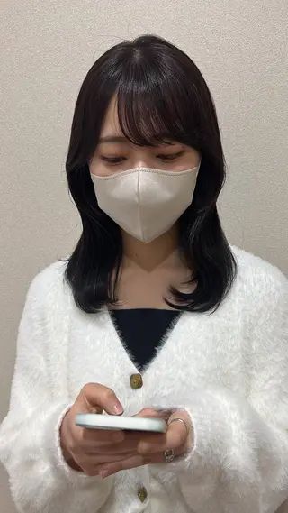 ミディアム カラー 外国人対応 佐久間のヘアスタイル