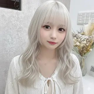 ロング カラー YUI/透明感 ブリーチ❕髪質改善のヘアスタイル
