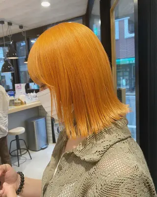 ミディアム カラー ブロンド/ミックス カラー三毛猫Kaiのヘアスタイル