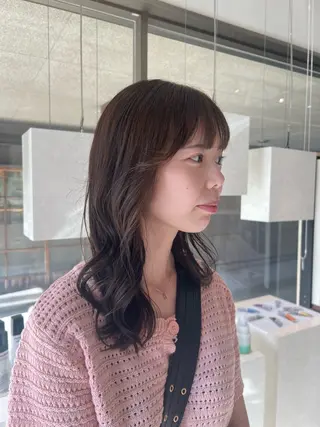 セミロング カラー 鹿児島美容室 NATSUKIのヘアスタイル