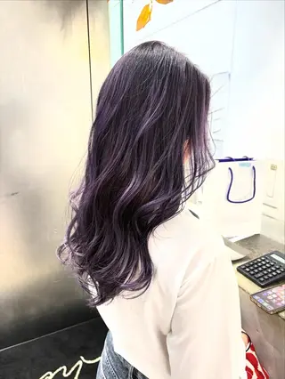ロング カラー インナーカラー/天神 ブリーチ/吉田のヘアスタイル