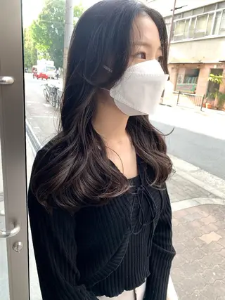 セミロング 樫原裕二/似合わせ カット/透明感カラーのヘアスタイル