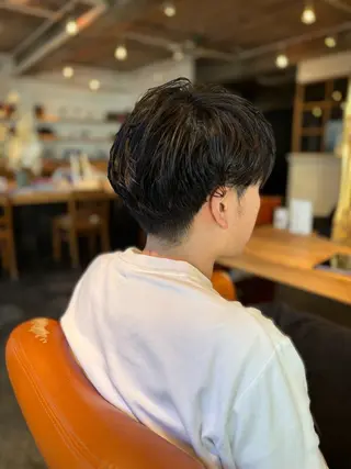 パーマ メンズ 髪質改善カラー ベージュ🤎YUMEのヘアスタイル