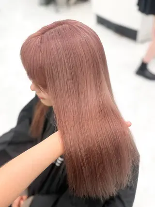 セミロング カラー ヘアアレンジ 縮毛矯正🤍 盛れるボブ/ひかりのヘアスタイル
