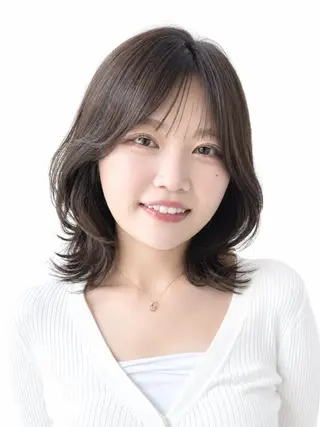 ミディアム カラー 早野太陽 ミディアムカットのヘアスタイル