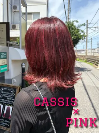 ミディアム カラー Natsu 。のヘアスタイル