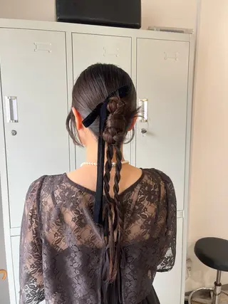 ヘアアレンジ 🎀韓国レイヤー/ 🫧透明感カラーのヘアスタイル