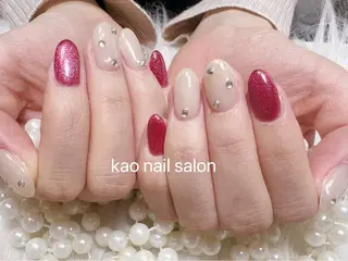 ネイル kao nail マグネット/長さだしのネイルデザイン