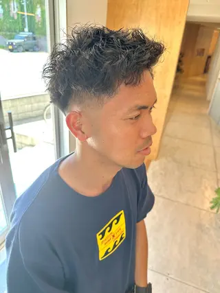 ショート パーマ メンズ 🔥メンズ特化 /パーマ&カット🌀のヘアスタイル