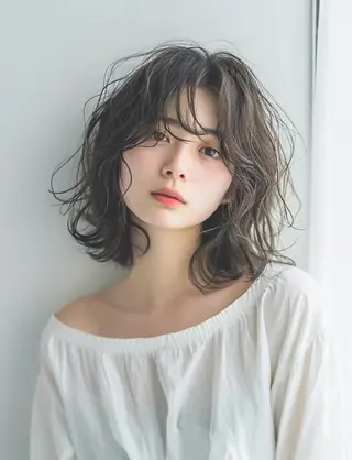 ミディアム 馬場 こなみのヘアスタイル