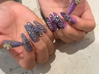 ネイル 韓国/ワンホン/長さ 出しつけ放題🎀のネイルデザイン