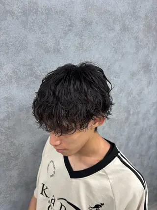 パーマ メンズ ✅シャドウ/フェザー パーマメンズりつきのヘアスタイル
