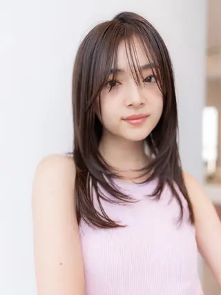 ロング 増渕 里奈のヘアスタイル