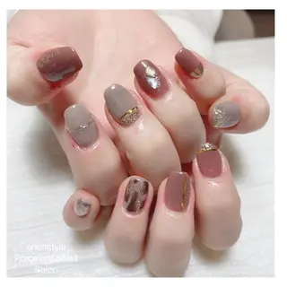 ミディアム ネイル 🐾enen style 🐾のネイルデザイン
