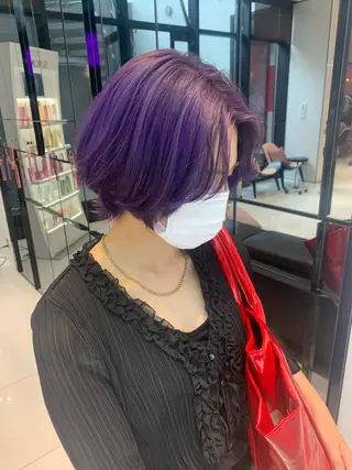 ショート カラー ヘアアレンジ 🎀透明感カラー 韓国ヘア🎀mahoのヘアスタイル