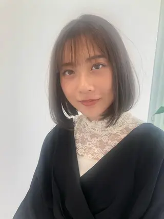 ミディアム 似合わせカット 迫留由弥のヘアスタイル
