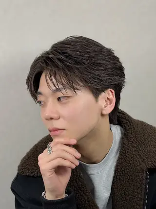 ミディアム パーマ メンズ SLASHメンズ専門 大西郁也のヘアスタイル