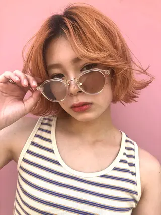 ミディアム カラー Kaede .のヘアスタイル
