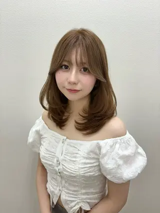 ミディアム カットカラー/銀座 🎀𝐒𝐀𝐊𝐈のヘアスタイル