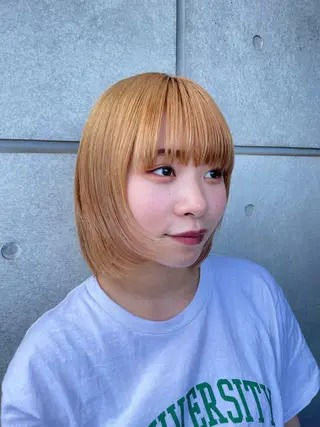 ミディアム カラー 韓国レイヤー/透明感 /髪質改善/アジキのヘアスタイル
