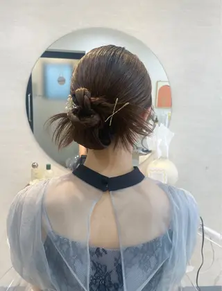 ロング お呼ばれヘア/セット /ヘアアレンジ/れいのヘアスタイル