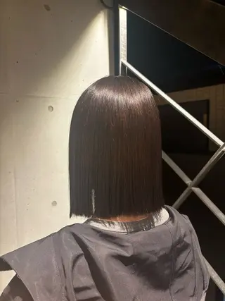 ミディアム カラー フクダ レンのヘアスタイル