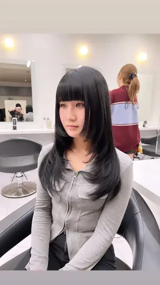 ロング カラー パーマ ヘアアレンジ メンズ 上品＆韓国風 🥀海心🥀のヘアスタイル