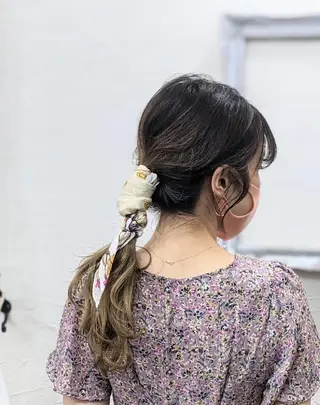 セミロング ヘアアレンジ HIKARI@ Ruheplatzのヘアスタイル