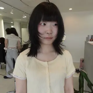 ミディアム ハッシュカット・ハイ レイヤー/kanonのヘアスタイル