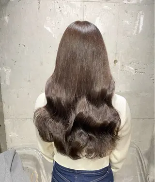カラー ブリーチなし 透明感カラーのヘアスタイル