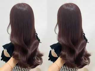 ロング 透明感ツヤカラー/ 縮毛矯正/静岡のヘアスタイル