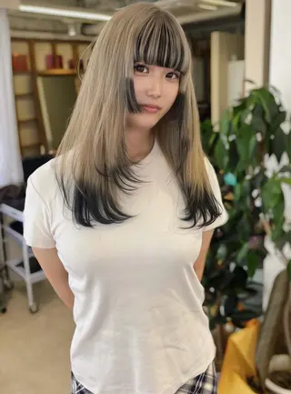 カラー ハイトーン/デザイン カラー/kaedeのヘアスタイル