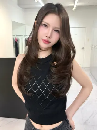 ロング カラー Rita/髪質改善/ ブリーチなしWカラーのヘアスタイル