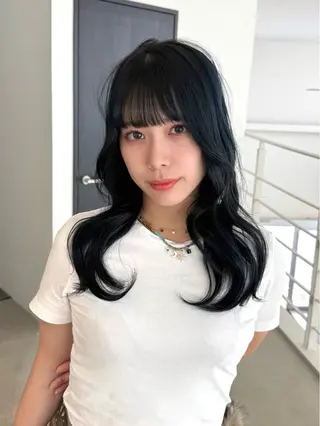 セミロング カラー 韓国ヘア/透明感カラ ー/メンズ/鳥本のヘアスタイル