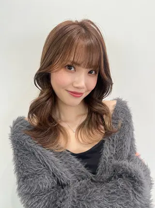 セミロング maya🇰🇷韓国 レイヤー/顔まわりのヘアスタイル